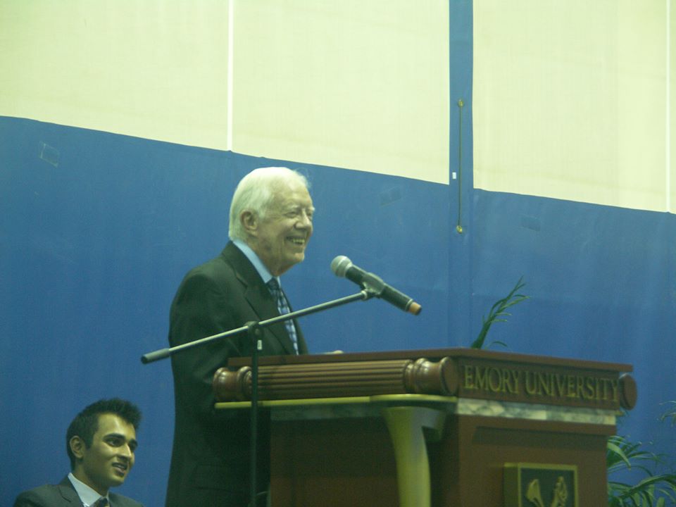 Former President Jimmy Carter visits Emory in annual meeting