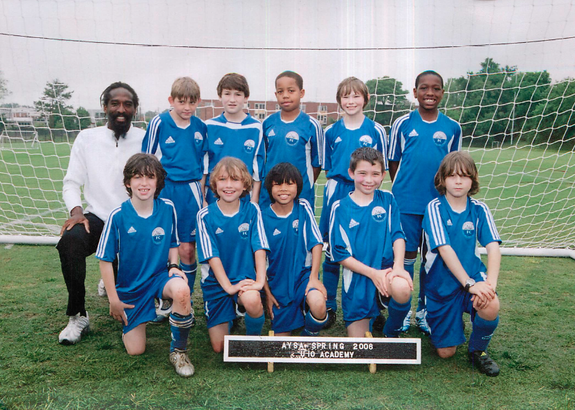 ALIVE AND KICKING: Grady seniors (circled, left to right) Ben Searles, Zac Carter and Adrian D’Avanzo, as well as Chandler Organ and  Graham Ruder (both not pictured) chose to rejoin their old youth soccer team (pictured in 2008) this year before they leave for college.