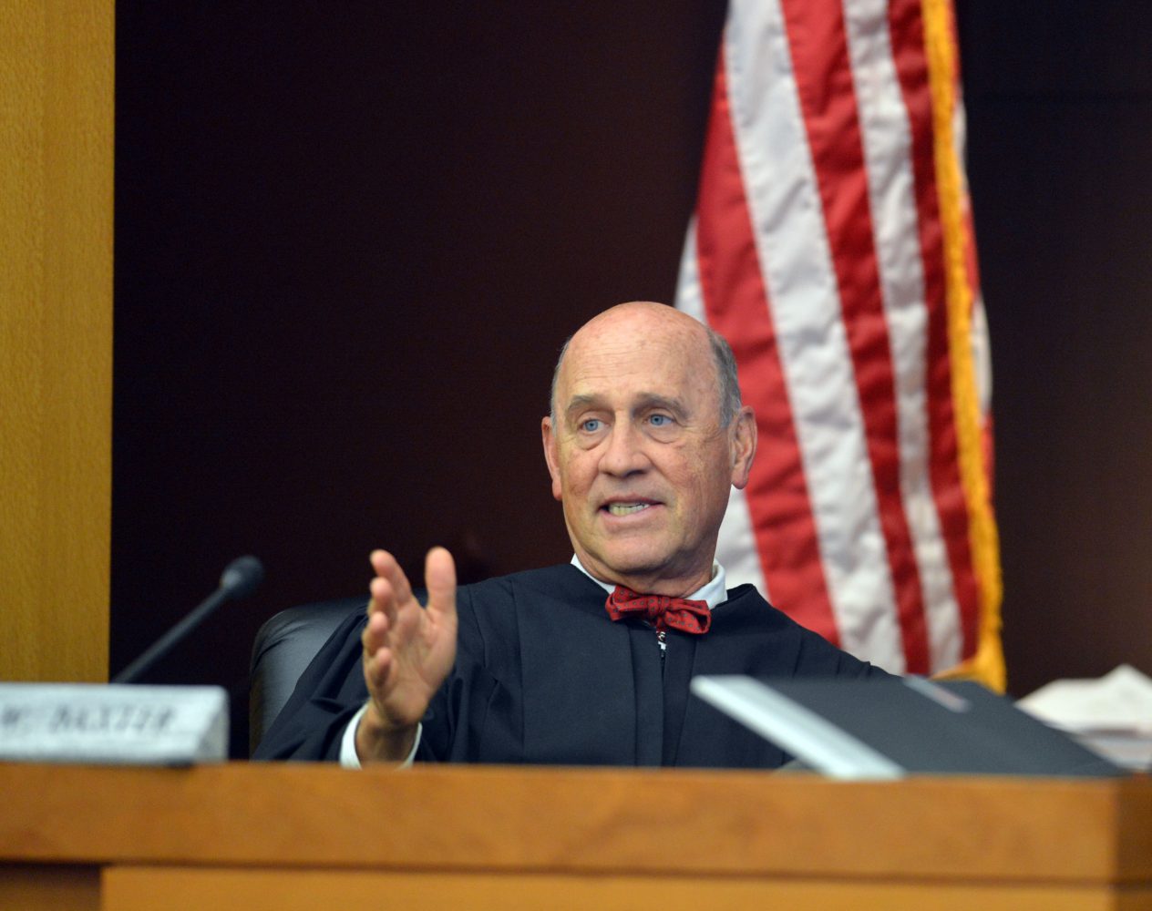 I’LL BE THE JUDGE OF THAT:  Grady graduate Jerry Baxter presides over the trial of Tamara Cotman in August as part of the APS trial.
Photo Courtesy of Kent D. Johnson/ Atlanta Journal Constitution 