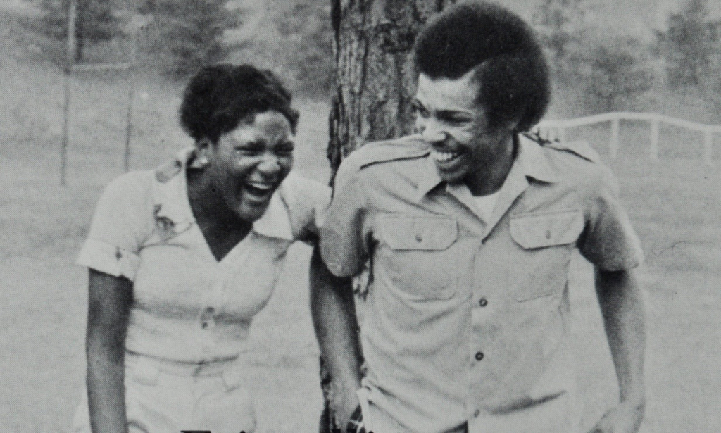  In 1974, Greg Sheats poses with Genice Ellison for senior superlatives in the yearbook. Sheats was awarded “friendliest” and “best personality.”