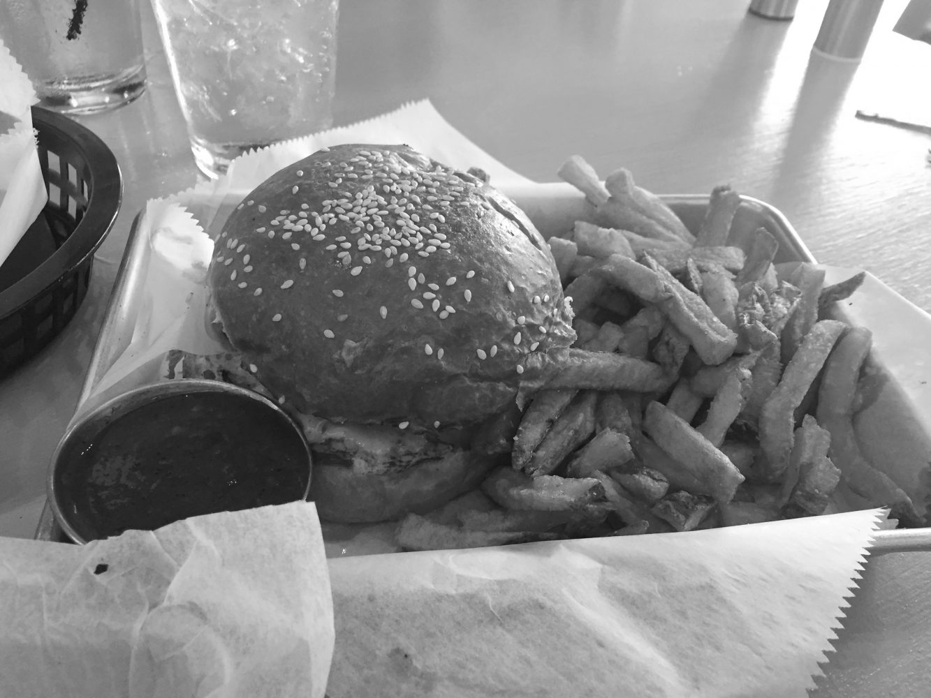 DankBaars burger and fries