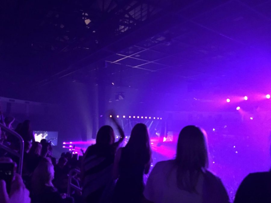 Infinite Energy Center lit faces of thousands of screaming fans on July 29th at popstar Shawn Mendes' concert. 