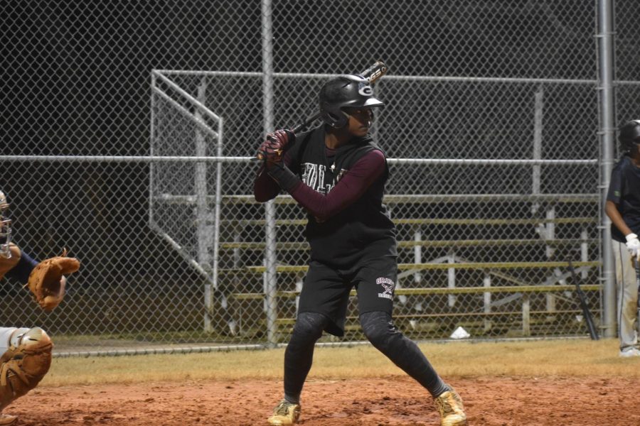Senior Miles Pierre works hard at a Tuesday night practice at Crim High School. The team will play at Crim Feb.15 against McNair High School at 5:30 pm for game two of this season.