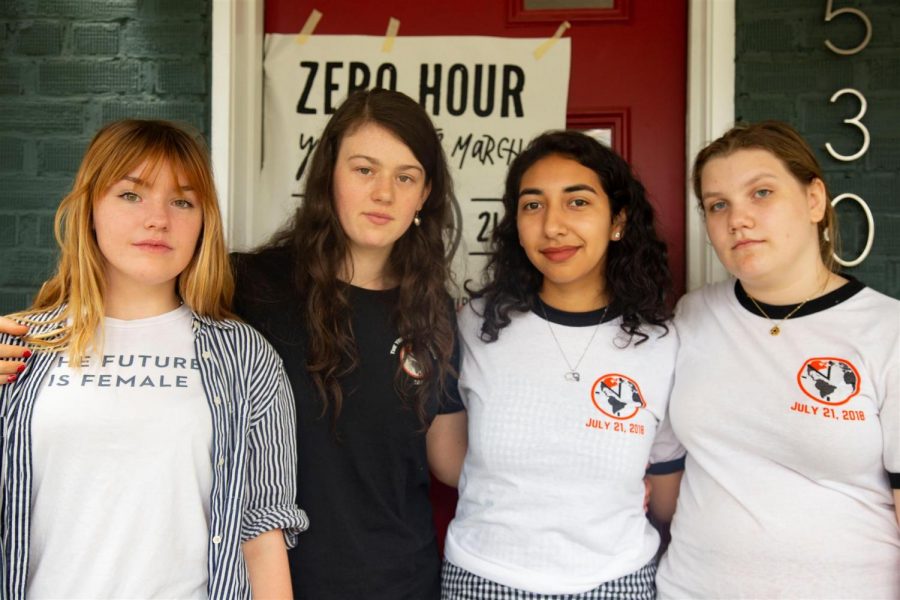Esme Rice (left) stands with other members of the Zero Hour team. (Courtesy of Greenpeace)