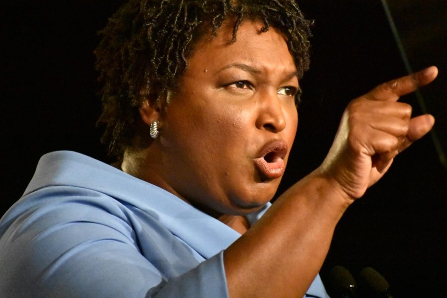Democrat Stacey Abrams addresses the crowd at watch party for election results from the Georgia governors race on the morning of Nov. 7, 2018 at Atlantas Hyatt Regency Hotel. Abrams trailed Republican Brian Kemp 50.4 percent to 48.7 percent and may face a Dec. 4 runoff after absentee and provision ballots are counted.