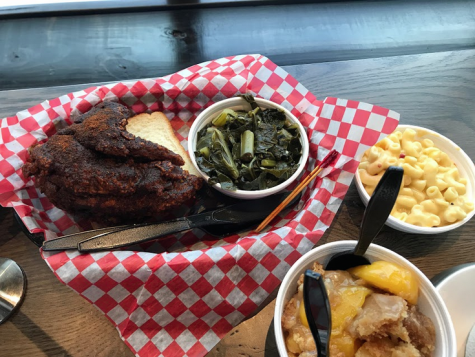 TOO HOT TO HANDLE: The charred looking skin of "SHUT THE CLUCK UP" chicken serves as the final warning of its fiery power. Hattie B's is open during the week from 11:00 a.m. -10:00 p.m.