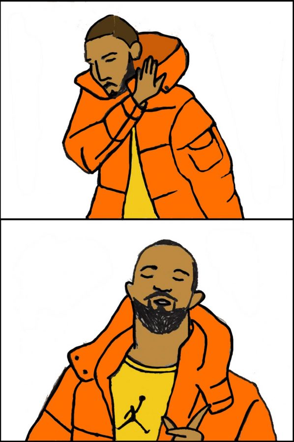 POP CULTURE: Meme formats, such as one of rapper Drake from the music video for his song 