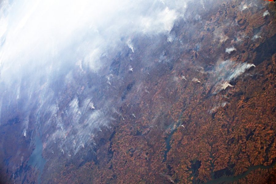 The Associate Press released this photo and captioned it, In this handout satellite image released by NASA on Tuesday, Aug. 27, 2019 shows the fires in Brazil. The Group of Seven nations on Monday pledged tens of millions of dollars to help Amazon countries fight raging wildfires, even as Brazilian President Jair Bolsonaro accused rich countries of treating the region like a colony. 