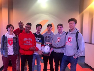 Grady E-sports team right after winning Dota tournament.