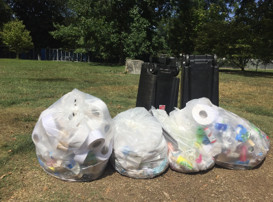 After two days of Music Midtown, the trash piles up.