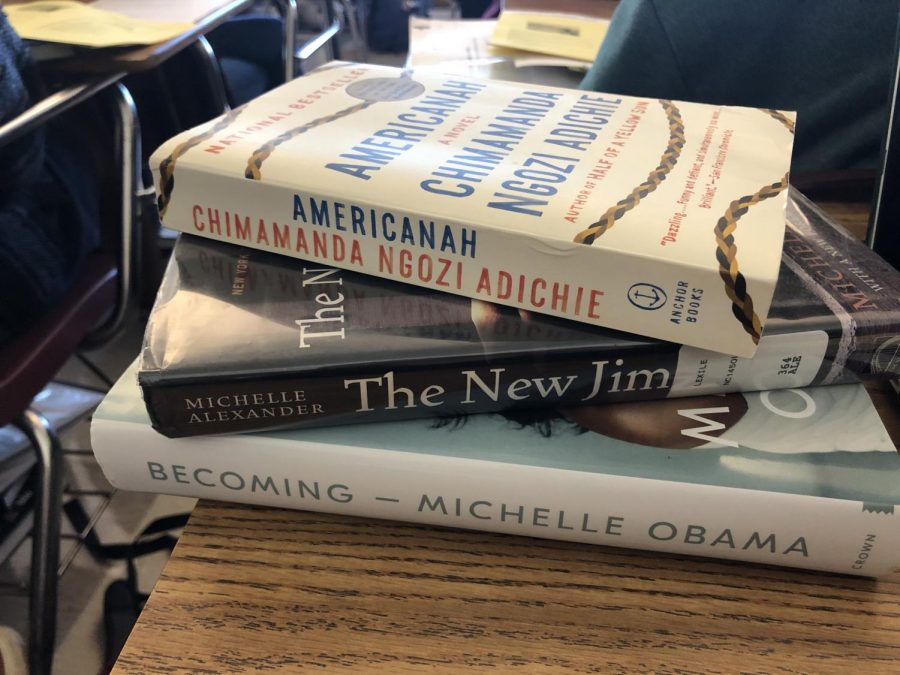 STACK THEM UP: Grady literature curriculum currently leaves most diverse books for supplemental reading while the required curriculum remains largely untouched.
