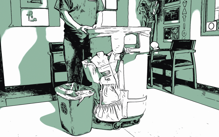 The contracted night custodial staff throws out the waste from 
the small recycling bins into the large trash cans sent to landfills after school. Recycling at school, and all over the  world, is facing environmental challenges and social pushback.