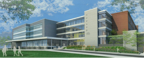 An architectural rendering of the new addition to the renovated historic Howard building. The building will reopen next fall as the new Howard Middle School, replacing Inman Middle School, which is Gradys current feeder school.