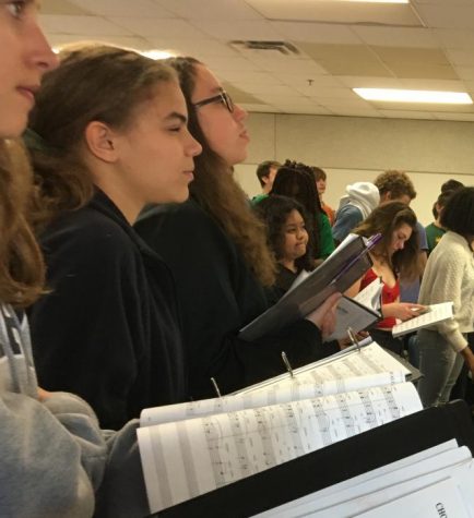 Grady chorus students stay after school, to practice well in advance of their next Movie in Concert, Home Alone.