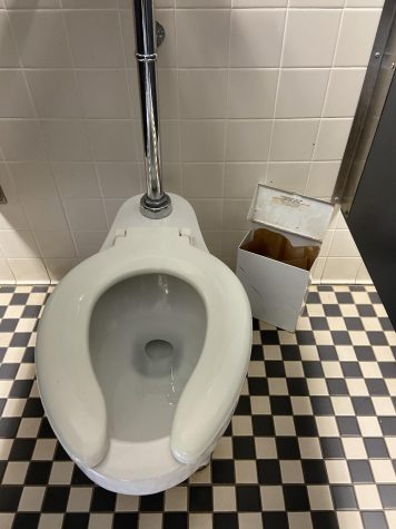 Faulty sanitary disposal boxes pose a threat to students hygiene.
