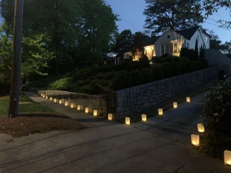 LIGHT UP THE NEIGHBORHOOD: Several houses in the Morningside/Lenox area displayed luminaries to show support for healthcare workers.