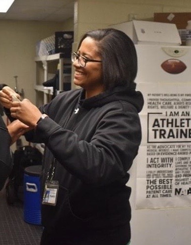 LaToya Franklin, head athletic trainer, had worked at Grady for 6 years. 