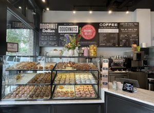 An assortment of flavorful doughnuts is available to customers at the newly opened Doughnut Dollies shop owned by Anna and Chris Gatti.
