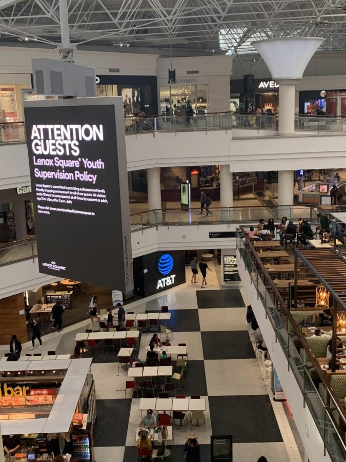 Lenox has signs posted throughout the mall alerting visitors of its new policies for those under 18. If a minor remains unaccompanied by an adult any day after 3 p.m., they will be asked to leave the Buckhead property. 