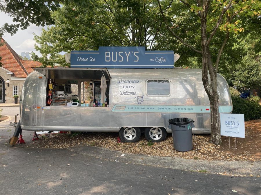 Busys shaved ice and coffee is located on the corner of Monroe and 10th street. 