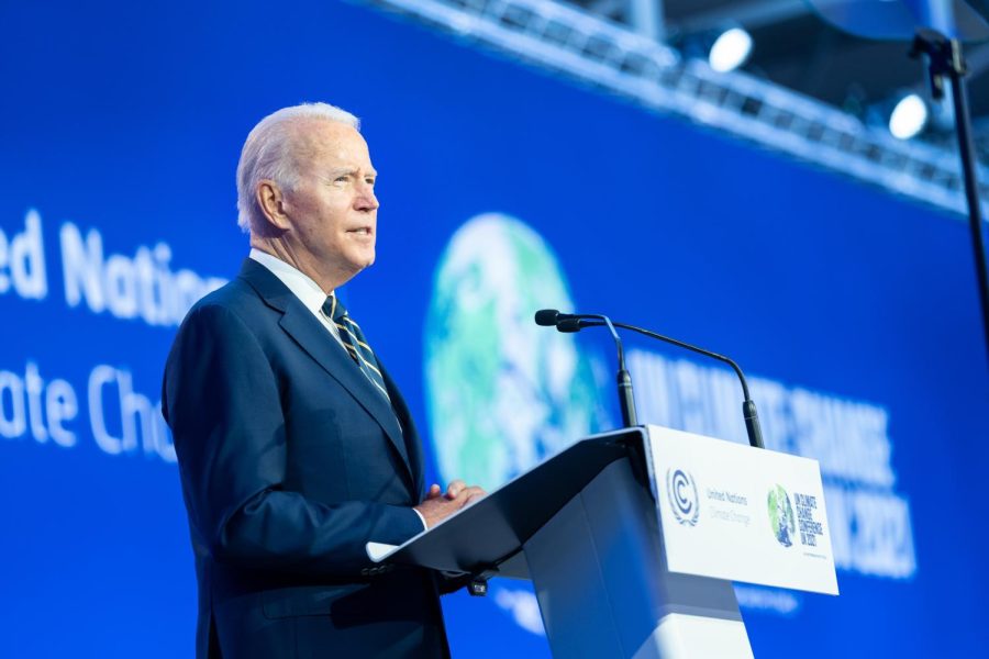 President Biden speaks on Nov. 1 at the 2021 United Nations Climate Change Conference, also known as COP26.