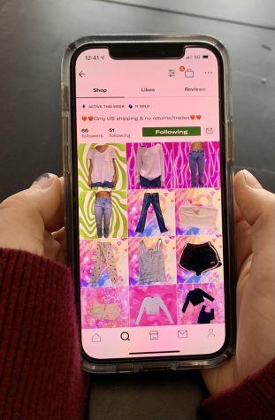 Aesthetic arrangement: Many Depop users upgrade their profiles by adding backgrounds or try-on pictures to increase appeal for online shoppers.