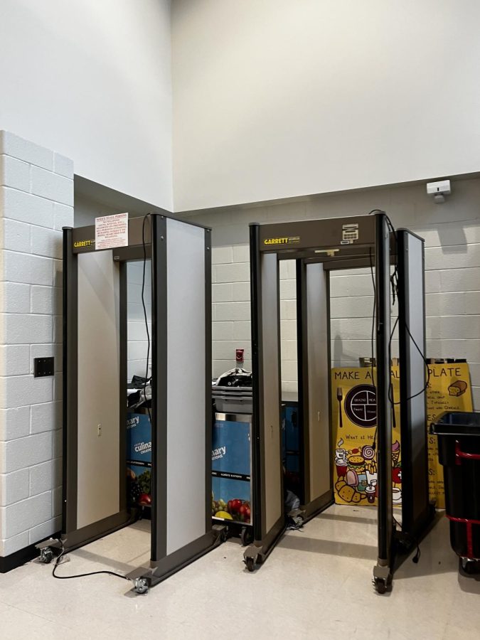 Last month, guns were found on the campuses of Midtown High School and Howard Middle School. The incidents have raised security concerns among the community, and both schools are working to ensure the safety of all students and staff. Midtown's metal detectors (above) are not in use, while Howard screens students every morning upon their arrival at school. 
