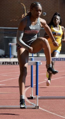 Freshman Danayja Harper competes in the Atlanta Track Classic. Harper finished second in the 300 meter hurdles in 43.10 at state and is third in the country for freshamn in this event. 