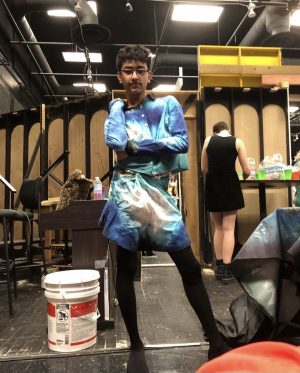 Junior Dipesh Aggarwal returns to the dressing room after opening Midtowns 2022 fashion show.