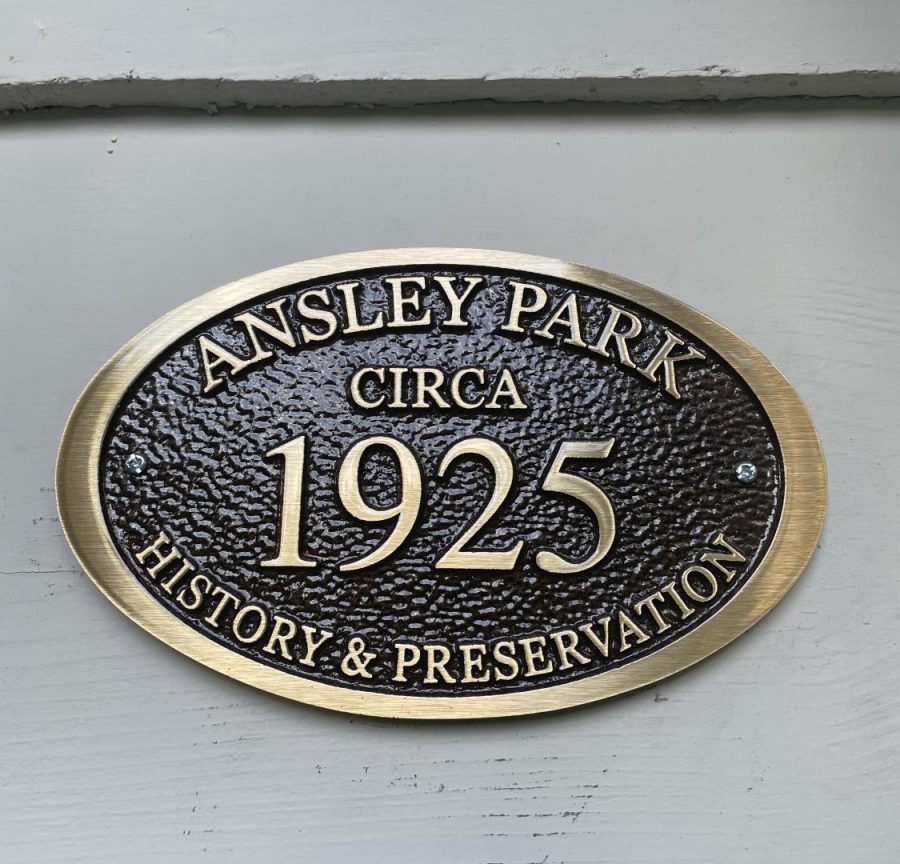 This is a plaque that residents in Ansley Park can apply for to be put on their homes to show what year they were built.