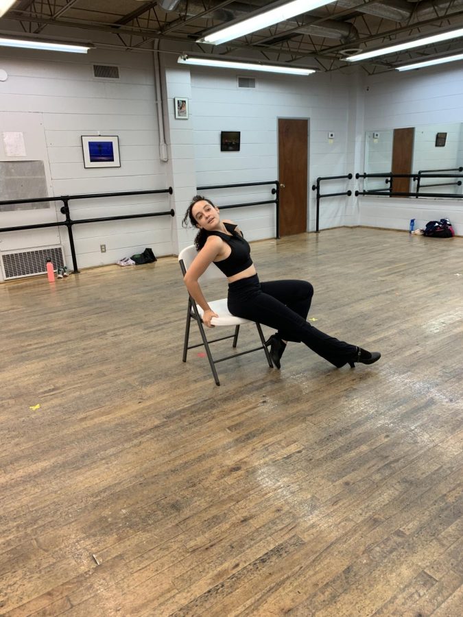 One of the two Chicago choreographers, Lily Morris prepares choreography to teach to prospective candidates for the show.