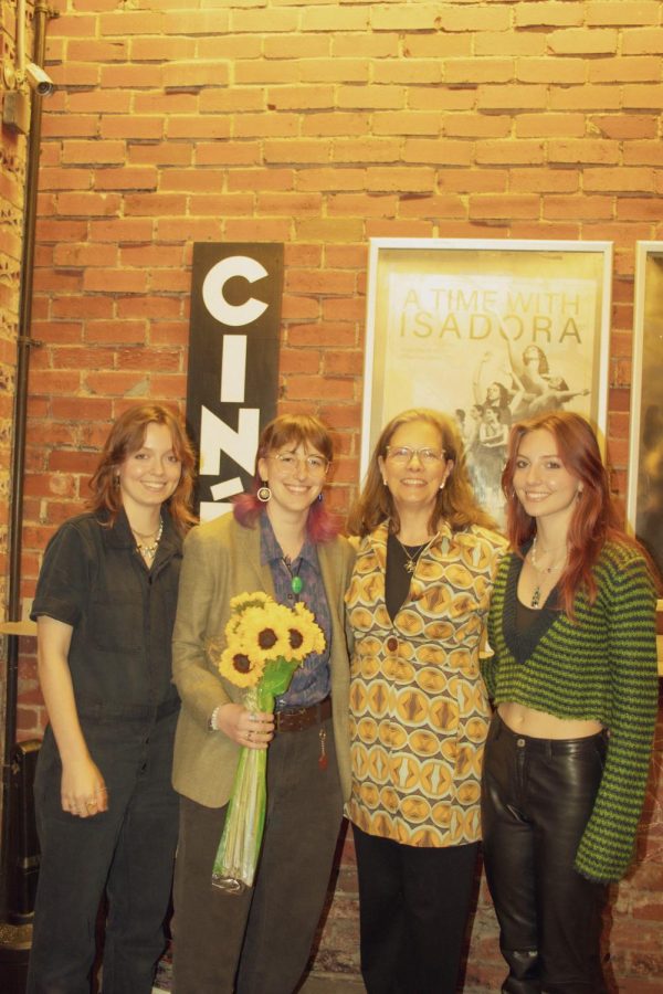 At+the+premiere+of+the+documentary%2C+the+creators+celebrated+and+reflected+on+their+work.+%0A%0Aleft+to+right%3A+Margot+McLaughlin+%2819%29%2C+Carrie+Miller+%2819%29%2C+Carolyn+McLaughlin%2C+Evelyn+McLaughlin+%2825%29