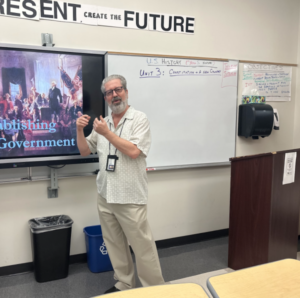 U.S. History teacher, James Sullivan teaches his class. Georgias Divisive Concepts Law can limit what teachers can teach in their classrooms.