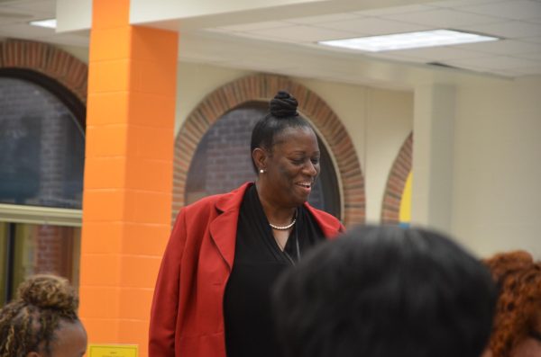 In her first school visit, Battle attended a Virginia Highland Elementary school meeting with parents to garner input about the most pressing issues they were facing. 