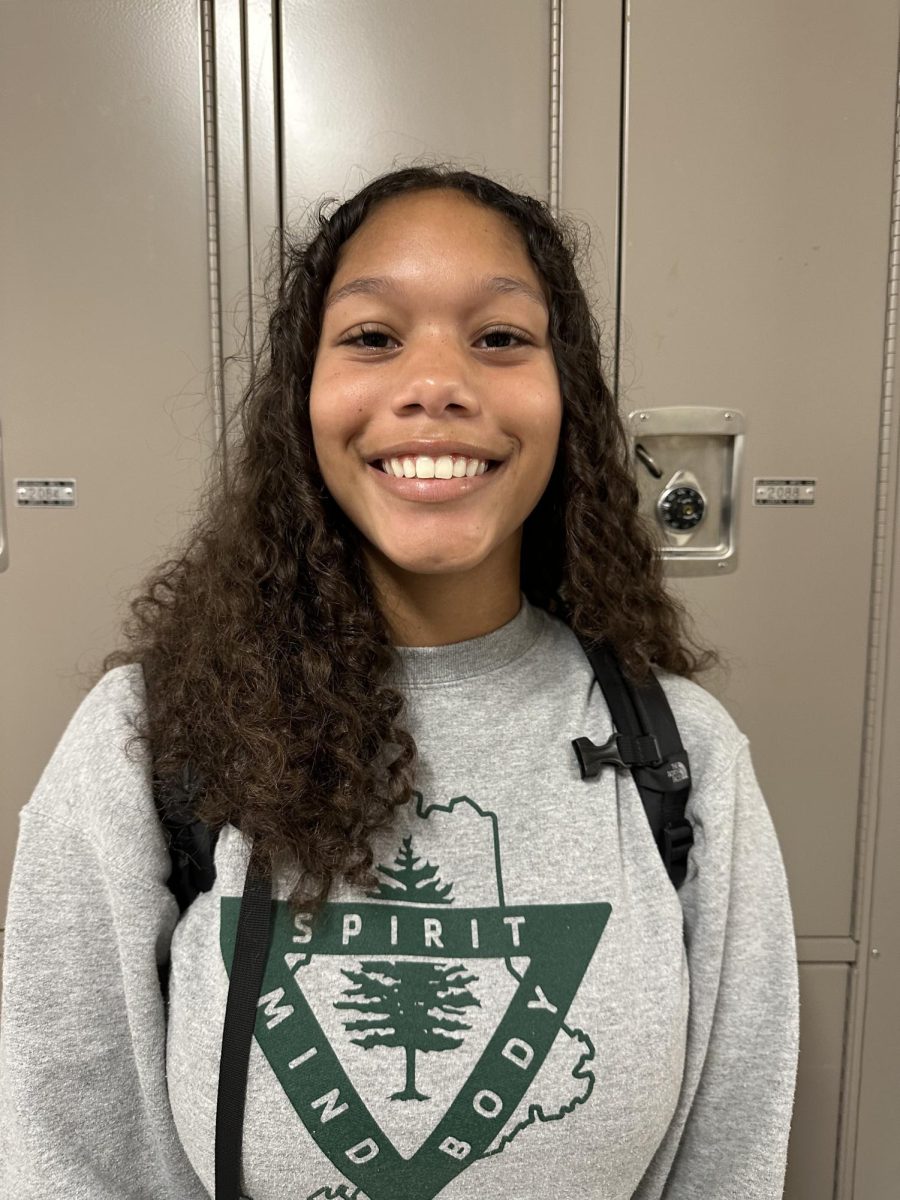 Simmons enjoys spending her free time with friends, reading and cheering. Sometimes school work can be hard to juggle, but as the school year progresses Simmons has found good ways to navigate it.