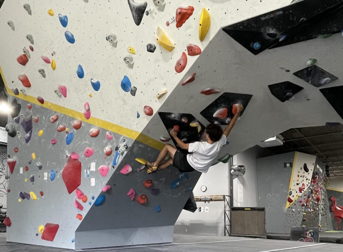 Senior Daniel Ratner has been climbing for seven years at Wall Climber Rock Club.