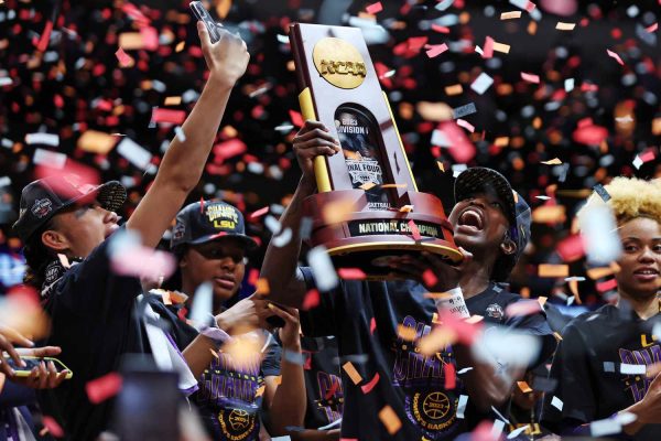 The LSU Tigers won the 2023 Womens March Madness National Championship in a game that averaged 9.9 million viewers, the most in womens collegiate basketball history.