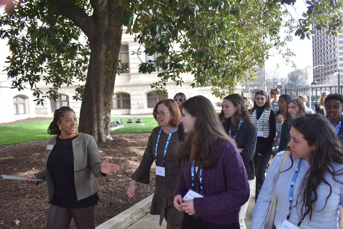 LEARNING EXPERIENCE: State representative Mesha Mainor discussed the events of “Crossover Day” at the State Capitol and the importance of lobbying with Midtown AP Capstone students.