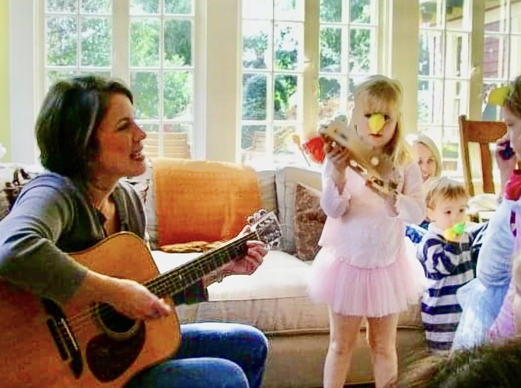 With a degree in musical therapy, Dawn Clement has focused on writing childrens songs. Clement (left) has tried to surround her daughter Caroline Bell (right) with music throughout her life.