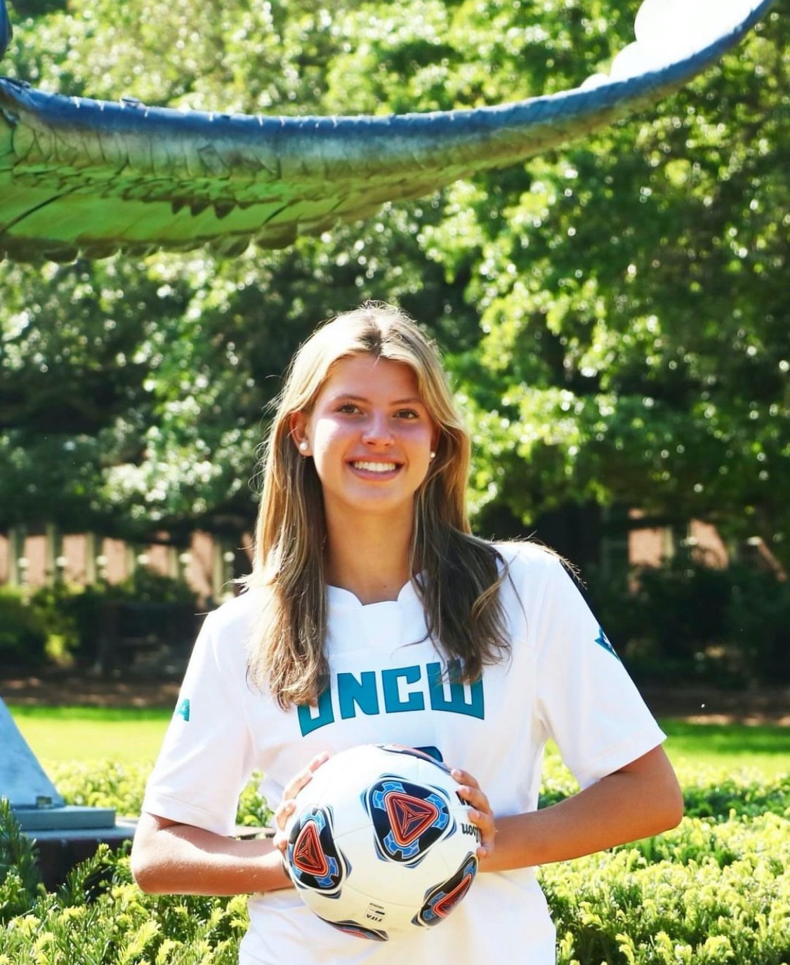 Senior Allie Planeaux commits to the University of North Carolina at Wilmington in May 2023. Planeaux has been a four year varsity starter for the Knights and helped lead the girls to the State Championship in her sophomore year. (Courtesy of Allie Planeaux)