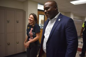 On his visit to Midtown, Dr. Bryan Johnson visited several classroom and met with administrators. He expressed interest in continuing Dr. Battle's focus of literacy and school support. 