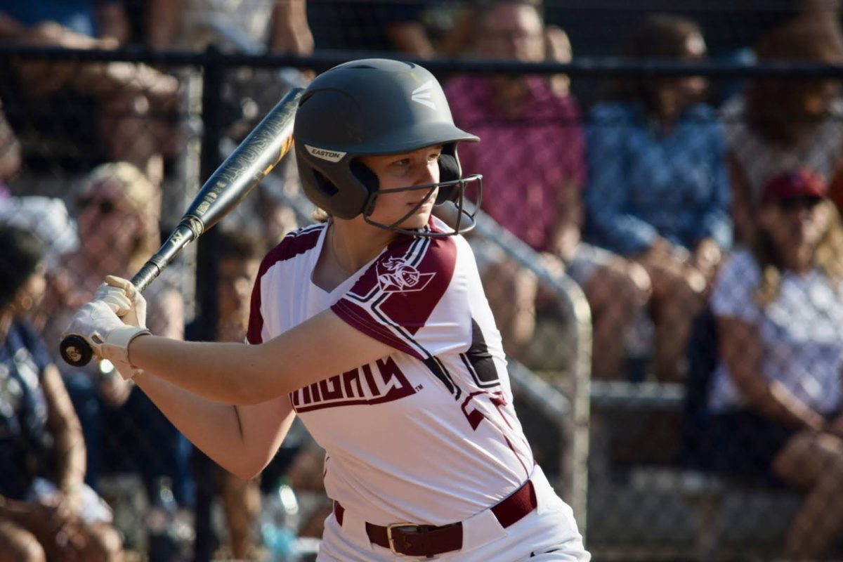 Junior Natalie Johnson prepares to swing. 