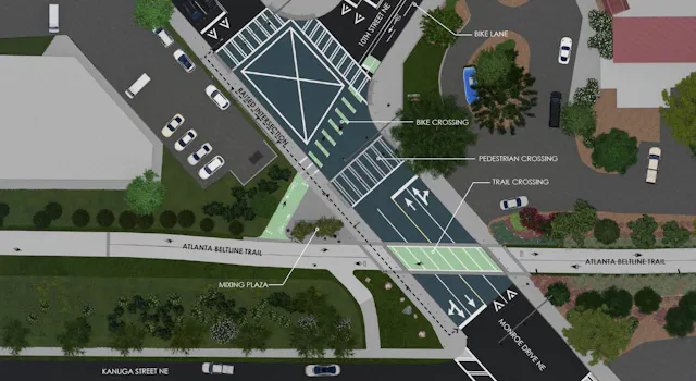 The plans for the intersection include a raised intersection, plaza area, new crosswalks and an improved bike lane, among other developments, to enhance pedestrians' safety.