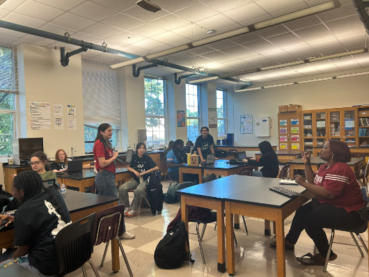 STEAM Teens club brainstorms project ideas for the upcoming months at their October meeting.