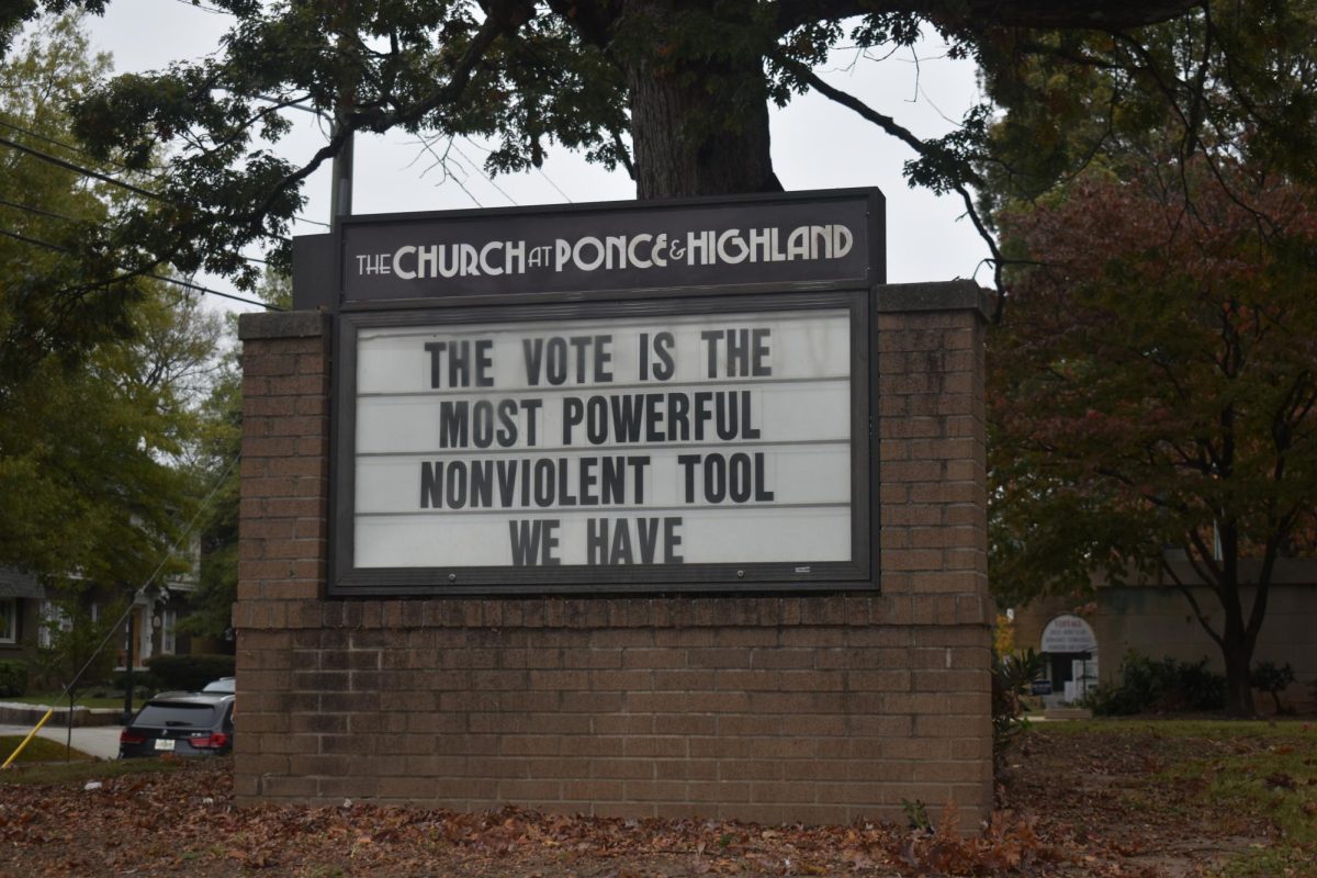 GETTING INVOLVED: Churches around Midtown served as polling locations for Election Day, including The Episcopal Cathedral of St. Philip and Morningside Presbyterian Church.