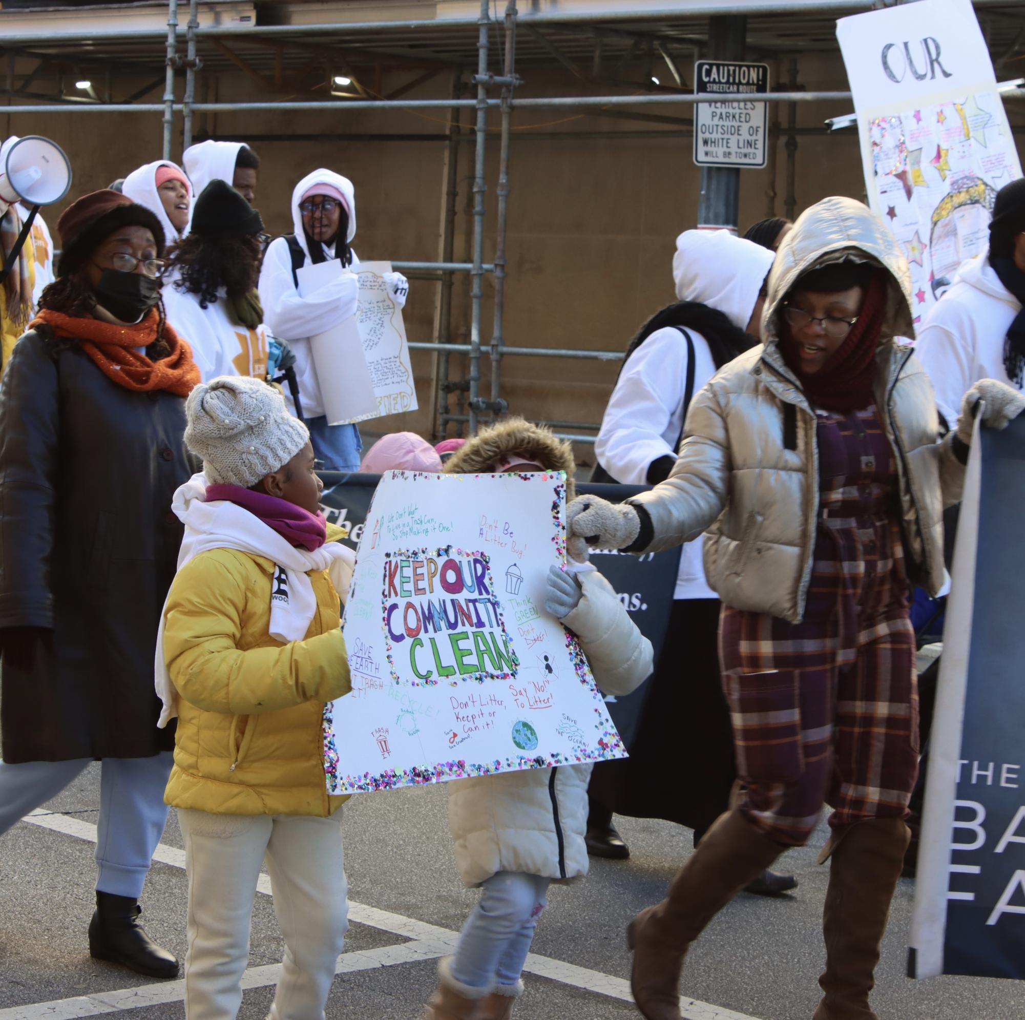 YOUNG ADVOCATES: Several families brought their children to learn about Dr. King and participate in the march. Children advocated for causes important to them, representing the next generation of Dr. King's legacy.