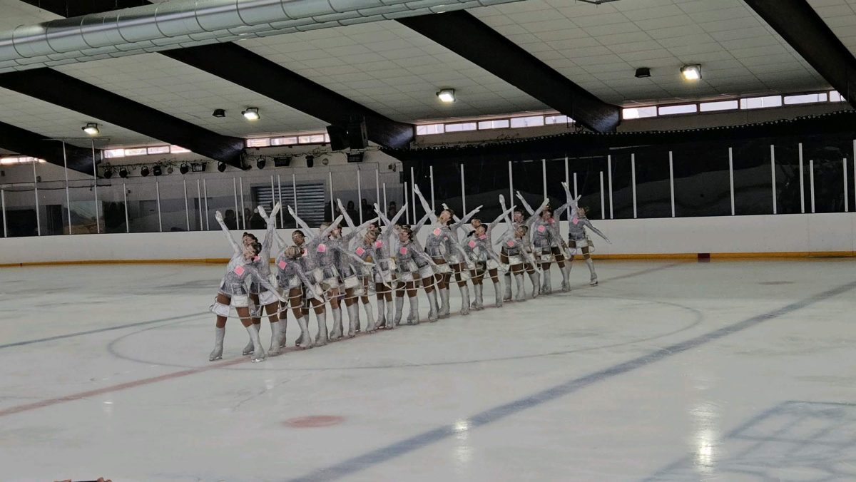 SPINNING TO SUCCESS: On April 5, sophomore Victoria Grunberg competed in an international figure skating competition with her team in France. The team took home 3rd place.