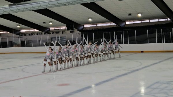 SPINNING TO SUCCESS: On April 5, sophomore Victoria Grunberg competed in an international figure skating competition with her team in France. The team took home 3rd place.