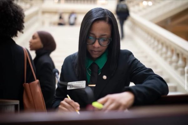 STUDENT REPRESENTATION: Representative Imani Barnes created the non-profit organization, "Youth Policy Exchange". Youth Policy Exchange aims to give students a voice in policy making and encourages student participation in politics. (Courtesy of Itoro N. Umontuen/The Atlanta Voice)