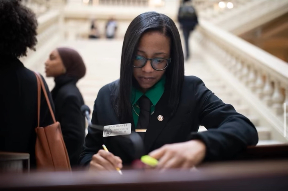 STUDENT REPRESENTATION: Representative Imani Barnes created the non-profit organization, "Youth Policy Exchange". Youth Policy Exchange aims to give students a voice in policy making and encourages student participation in politics. (Courtesy of Itoro N. Umontuen/The Atlanta Voice)